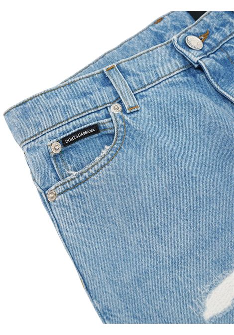 Jeans bambino azzurro in cotone DOLCE E GABBANA | GL42F44/MADENIM